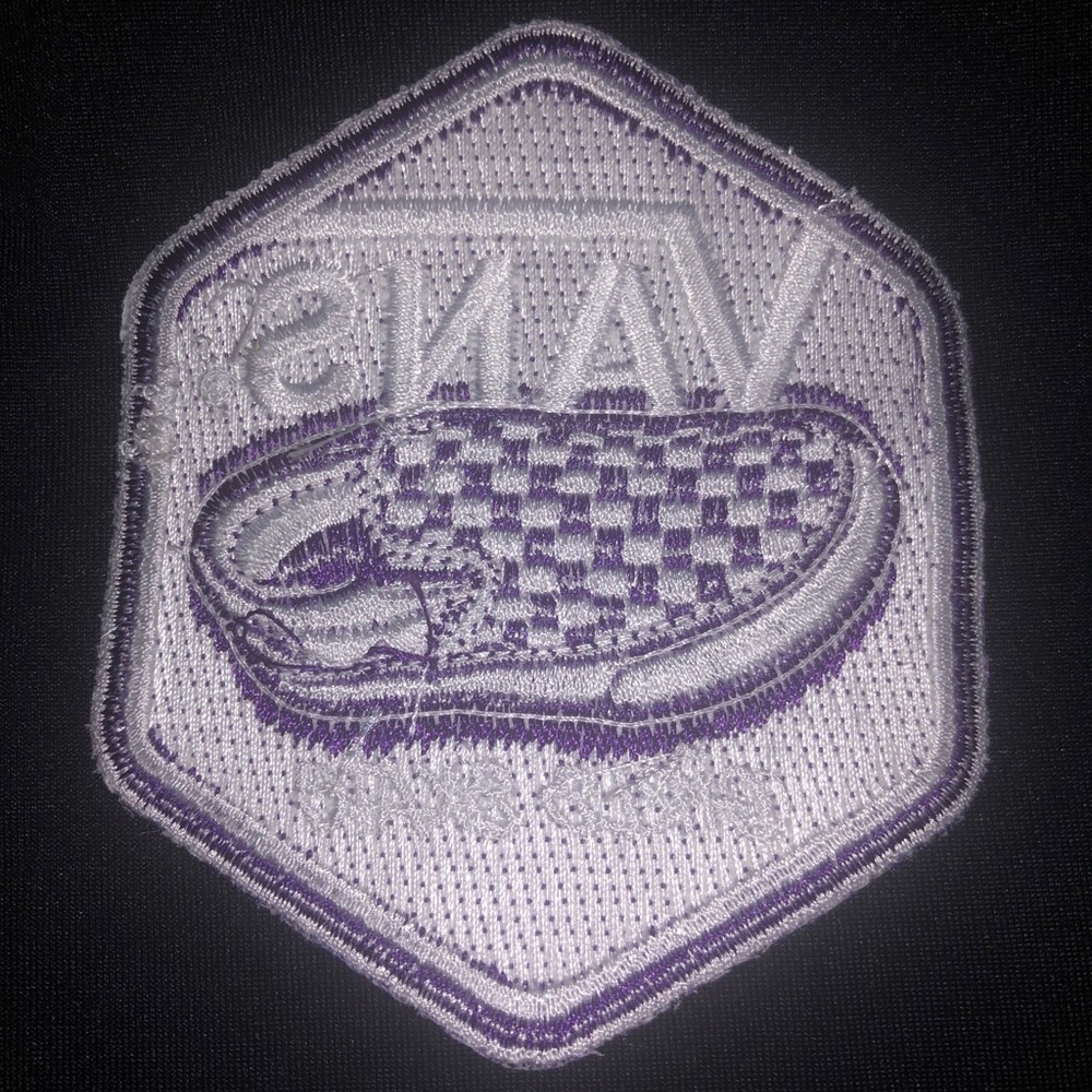 purple and white girls skate sew-on patch - Picture 2 of 3